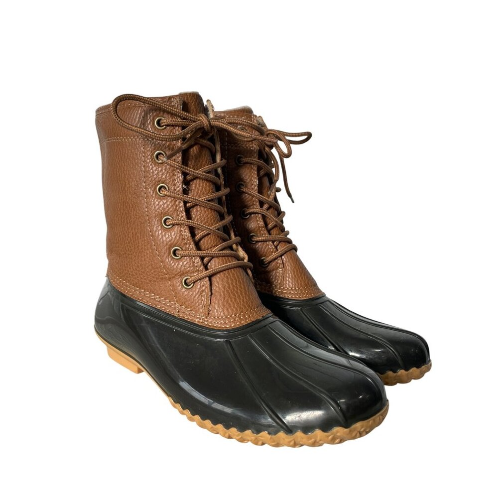 JBU By Jambu Waterproof Maplewood Lace Up Duck Boots Women 8.5 Round Toe Outdoor